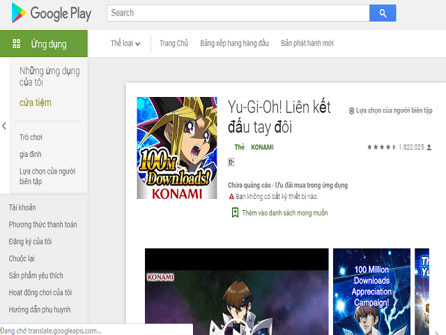 tải game yugioh cho android trên googple play