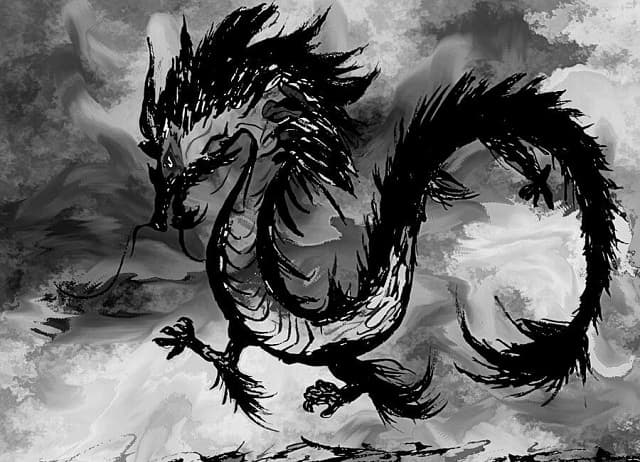 Một ngư dân mơ thấy một con rồng đen bay lên trời