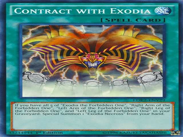 Hợp đồng với Exodia là thẻ Exodia khó triệu hồi nhất