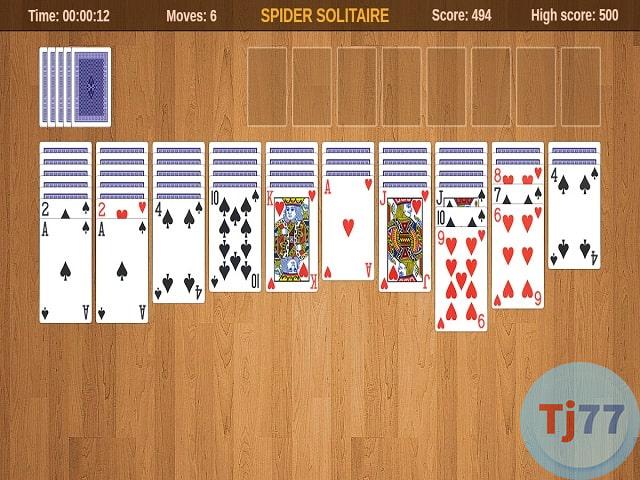 trò chơi spider solitaire