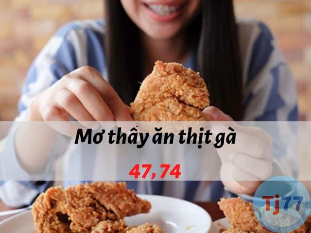 Nằm mơ thấy ăn thịt gà